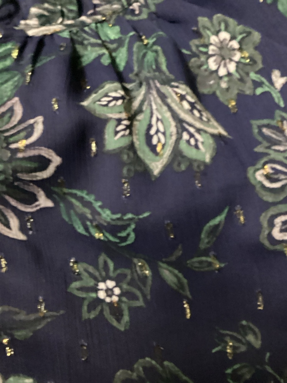 Lane Bryant Navy Floral Sleeveless Tie-Neck Top size 22-24 - Picture 5 of 5
